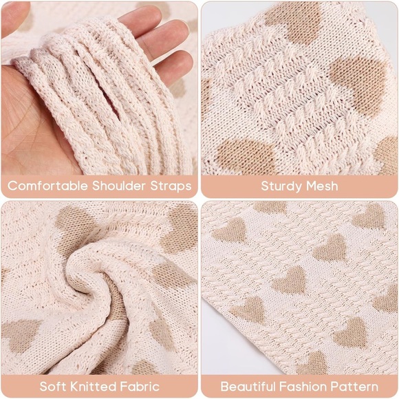 Heart Crochet Tote Bag - Picture 3 of 6